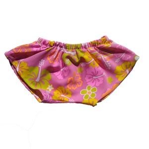 4/$12 💥♻ Infant Girls Pink Hibiscus Flower Swim Diaper Swim Cover Up | 219